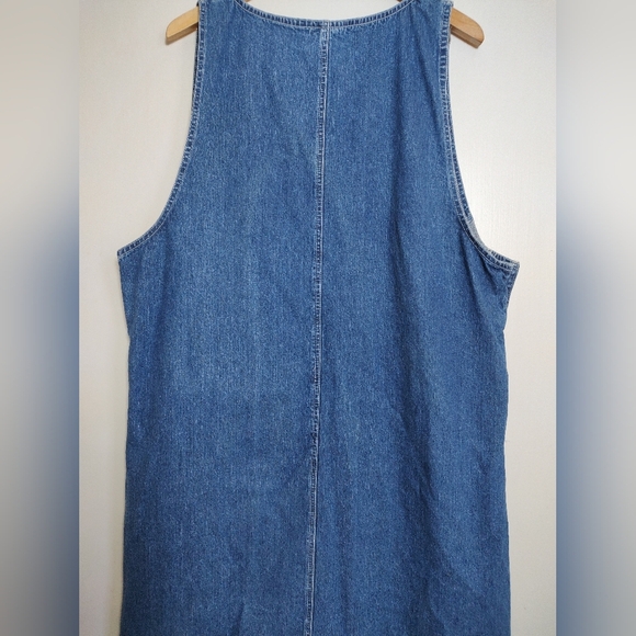 Jazzie Women Vintage Denim Sleeveless Dress with Fringe Detail - Picture 5 of 6